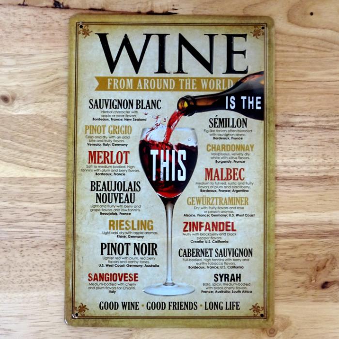 アメリカン レトロ アメリカン ブリキ看板 WINE THIS ワイン プレート