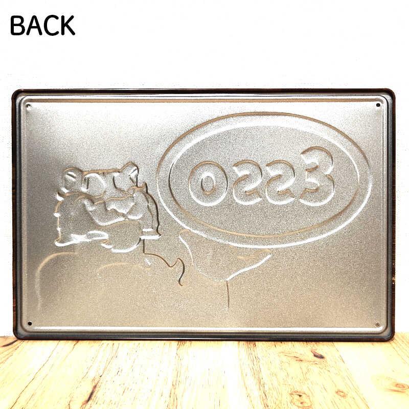 アメリカン レトロ ブリキ看板 エッソ ヴィンテージ メタルエンボス