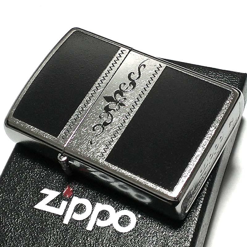 ZIPPO ライター シルバー＆ブラック リリートライバル 百合の紋章 ジッポ 銀 黒 おしゃれ かっこいい メンズ プレゼント ギフト｜hayamipro