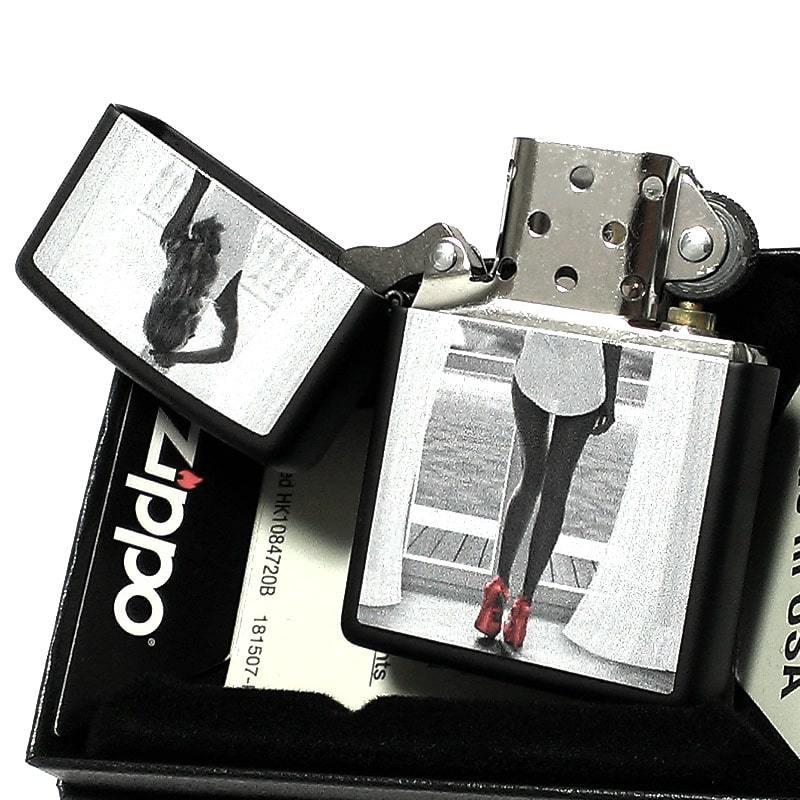 ZIPPO（ジッポー） ライター セクシー 艶消し黒 女性 ジッポ マット 