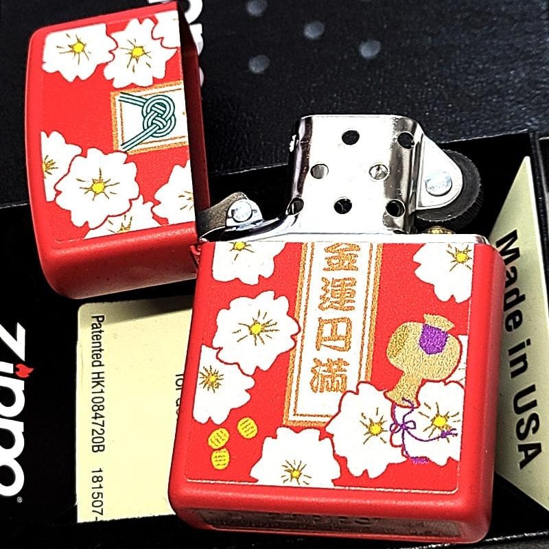 ZIPPO（ジッポー） ライター 金運円満 御守り ジッポ マットレッド 
