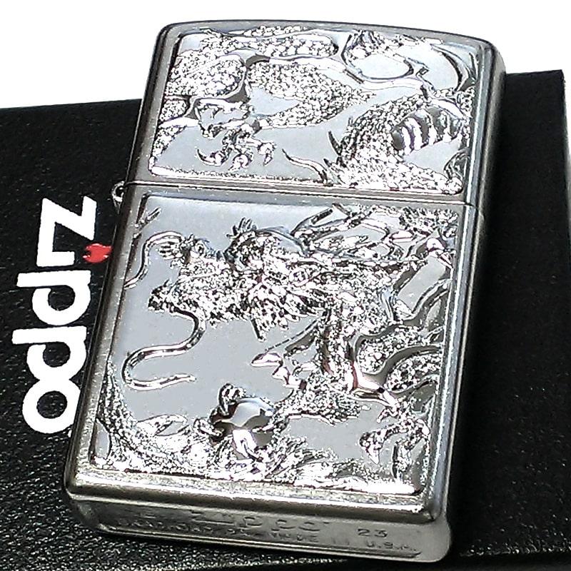 ZIPPO（ジッポー） ライター 銀龍 ジッポ 和柄 ドラゴン 3D 電鋳板