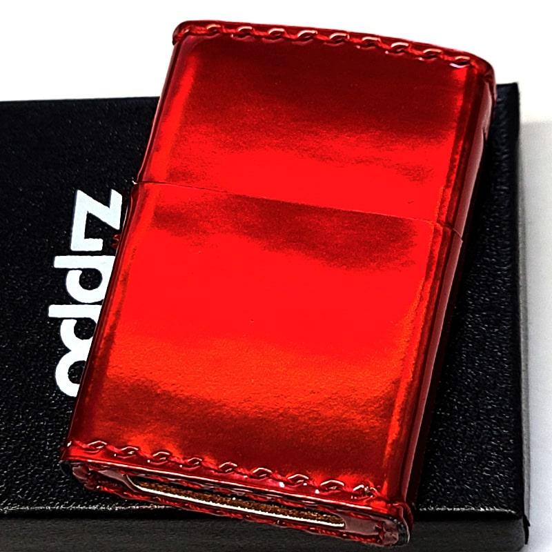 ZIPPO ライター オーロラ ジッポ エナメル レッド おしゃれ 5面