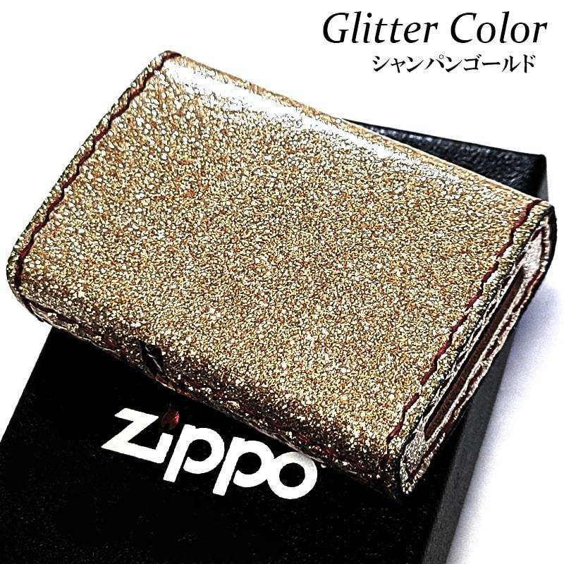 ZIPPO（ジッポー） ライター グリッターレザー ジッポ シャンパン 
