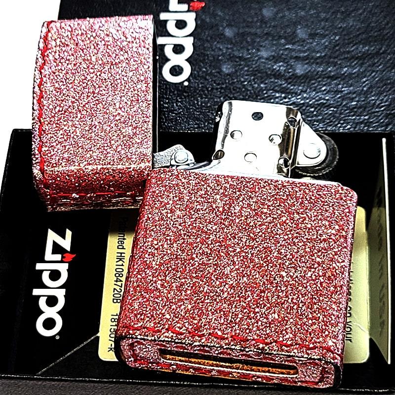 ZIPPO（ジッポー） ライター レディース ピンク グリッターレザー 