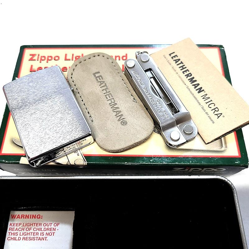 ジッポーライター　ツール付き ZIPPO 一点物 レザーマンツールセット ジッポーライター 絶版