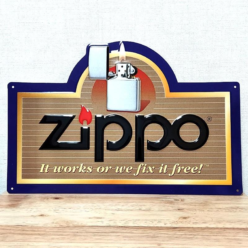 アメリカン レトロ ブリキ看板 ZIPPO 正規品 エンボスメタル アメリカン レトロ ブリキ看板 ZIPPO 正規品 エンボスメタル