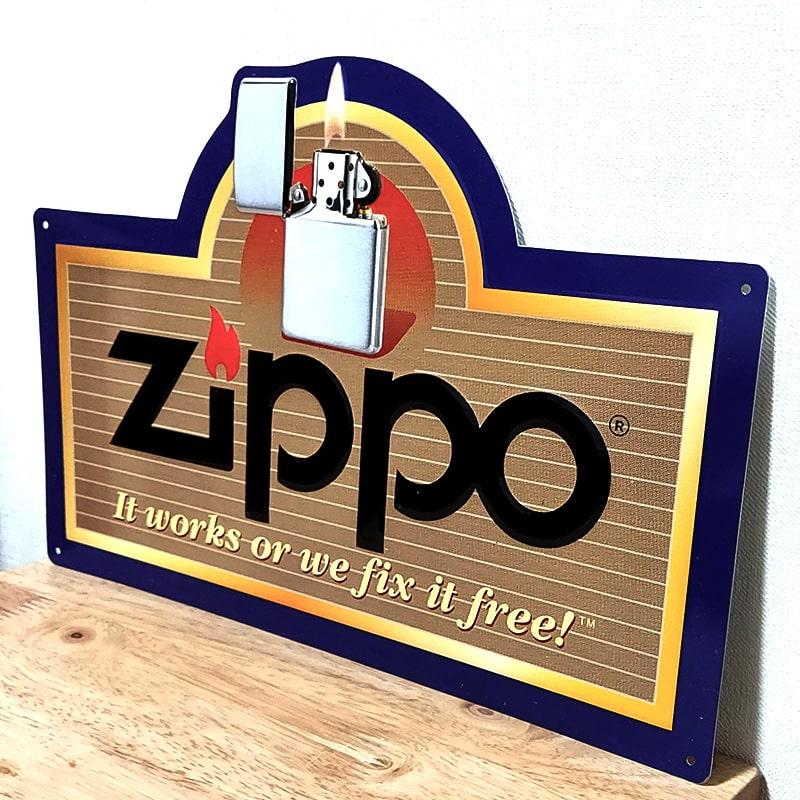 アメリカン レトロ ブリキ看板 ZIPPO 正規品 エンボスメタル アメリカン レトロ ブリキ看板 ZIPPO 正規品 エンボスメタル
