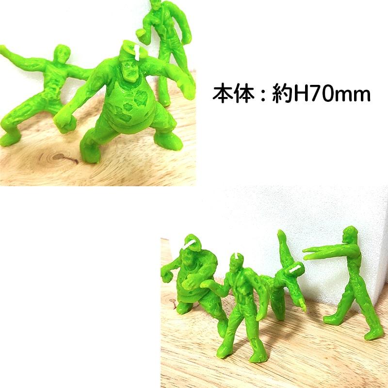 バースデーキャンドル 4個入り ゾンビ おもしろい キャンドルセット