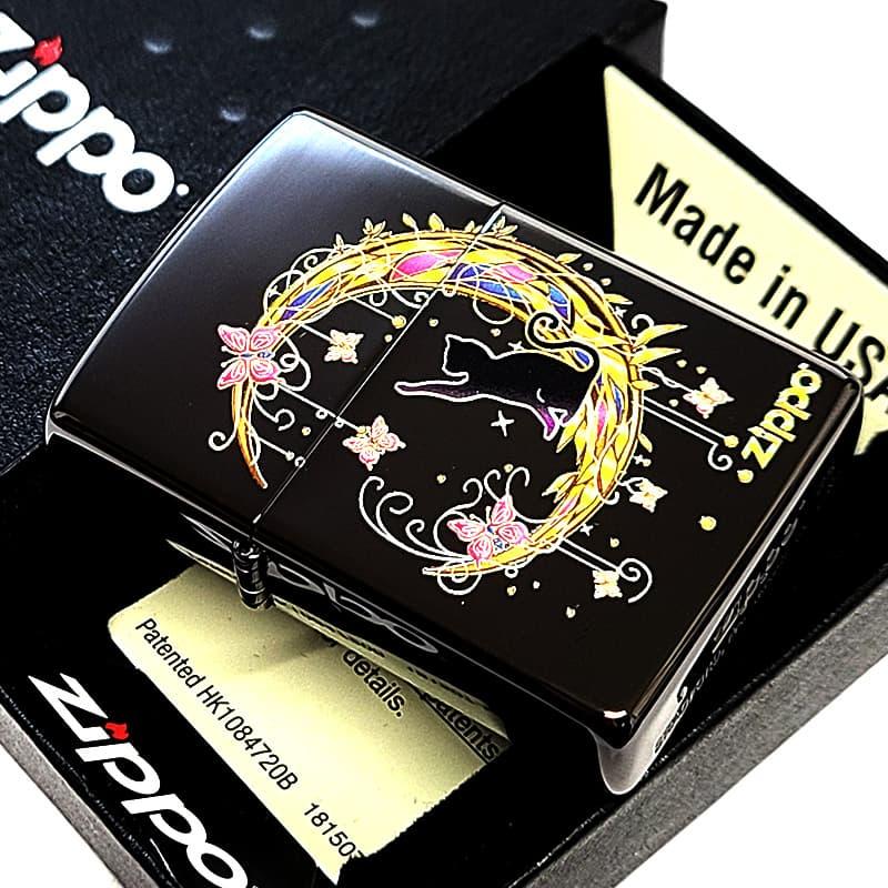 ZIPPO（ジッポー） ライター 猫 ジッポ クレッセントムーン 可愛い