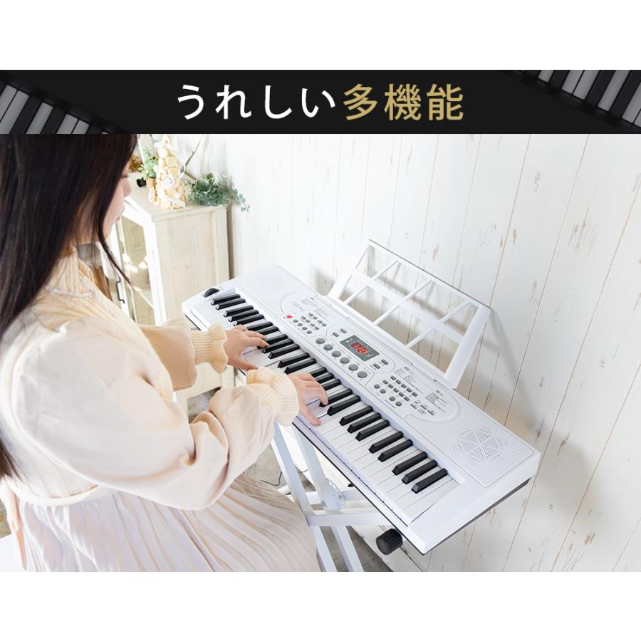 電子キーボード 61鍵盤 ピアノ シンセサイザー 給電 電池駆動 日本語