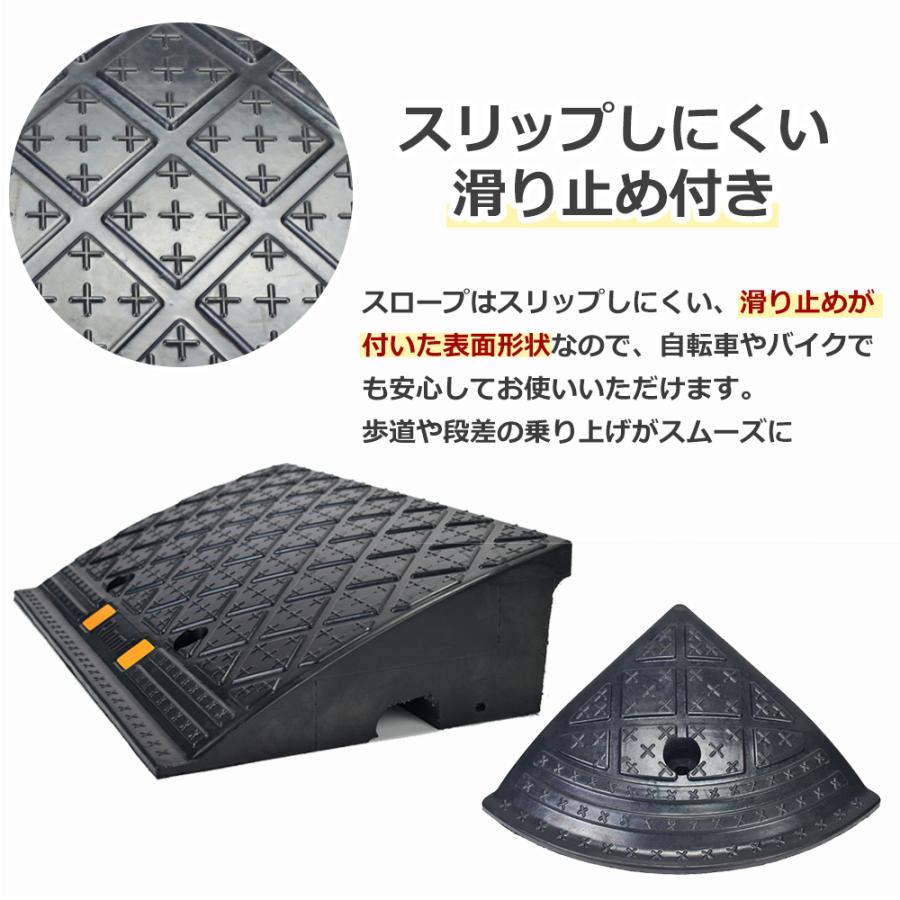 段差 スロープ プレート 幅60cm 高さ15cm用 駐車場 滑り止め 2個 ONE STEP 段差 スロープ 2個セット 幅60cm 高さ15cm用 滑り止め ゴム