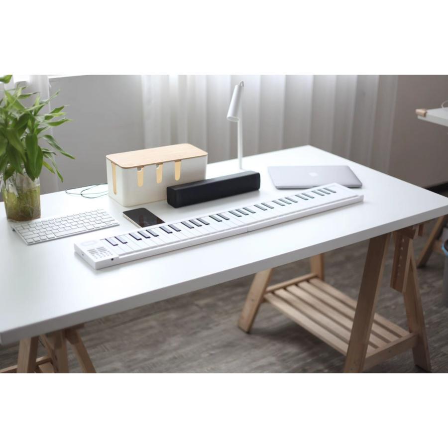電子ピアノ 61鍵盤 折りたたみ キーボード 軽量 コンパクト 初心者