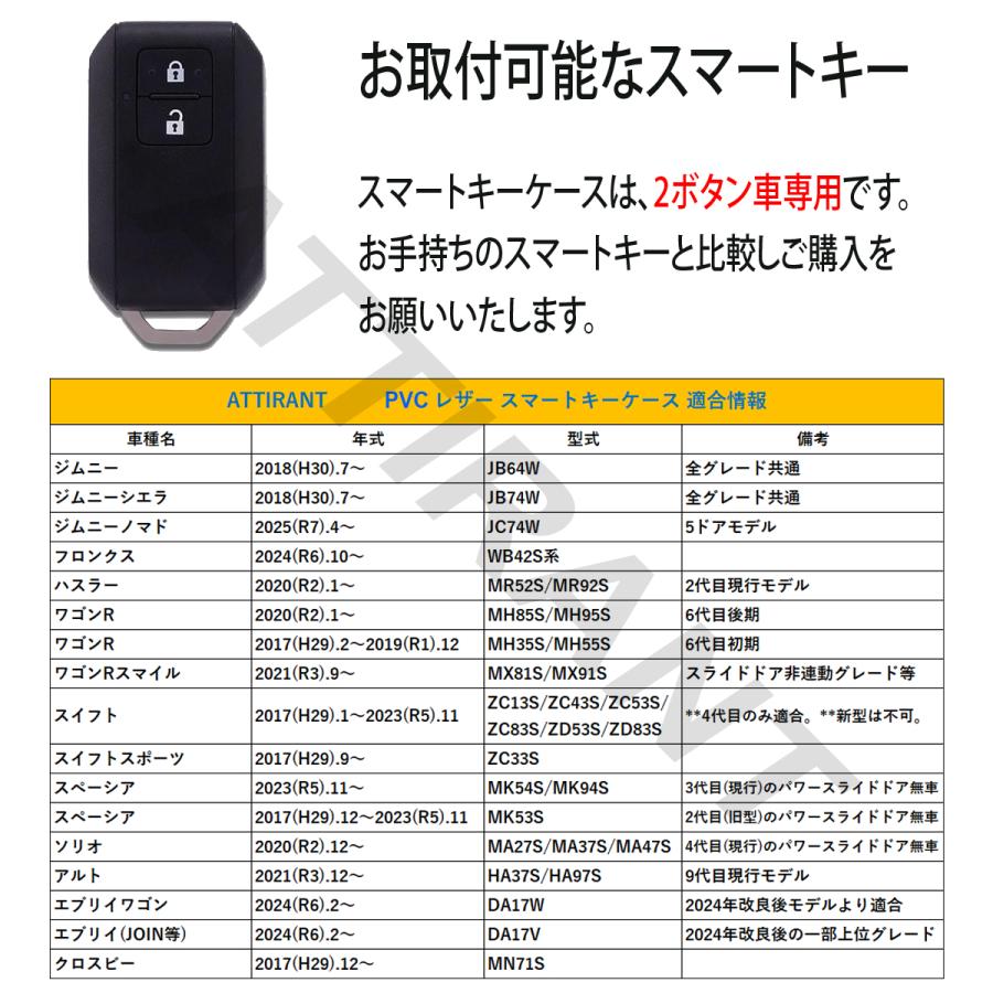 ワゴンR スマイル MX81S / MX91S スマートキーケース PVC レザー 高