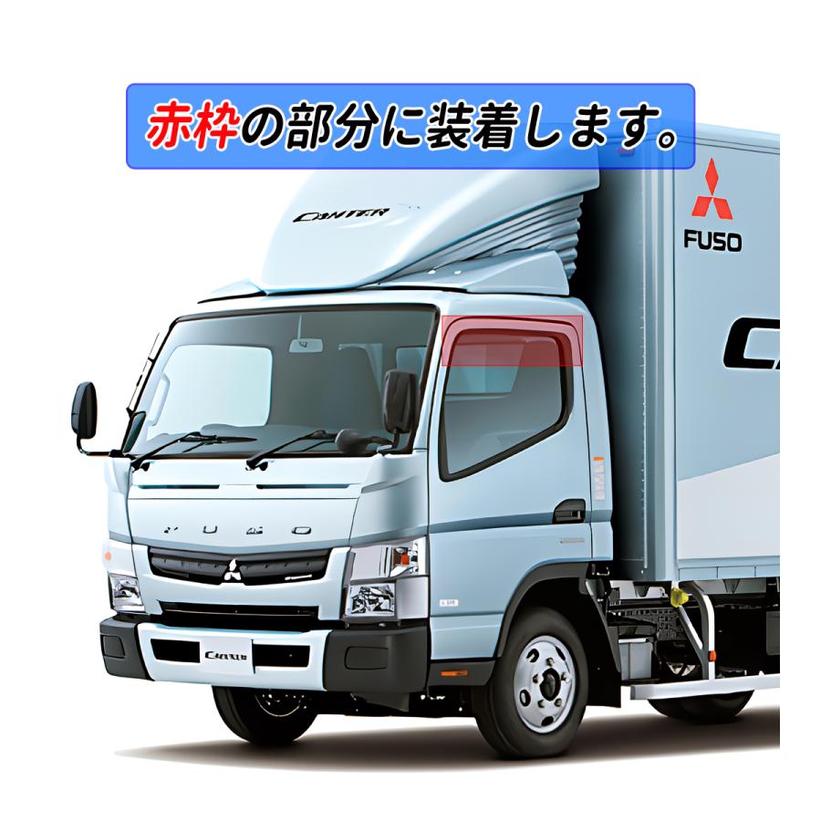 ジェネレーション キャンター 鏡面 クロームメッキ ドアバイザー 左右