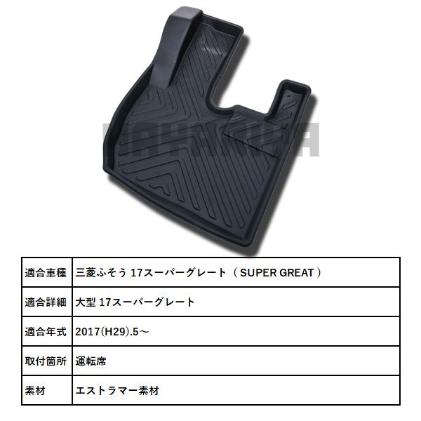 三菱ふそう 17 スーパーグレート 3D 立体 フロアマット 運転席 防水