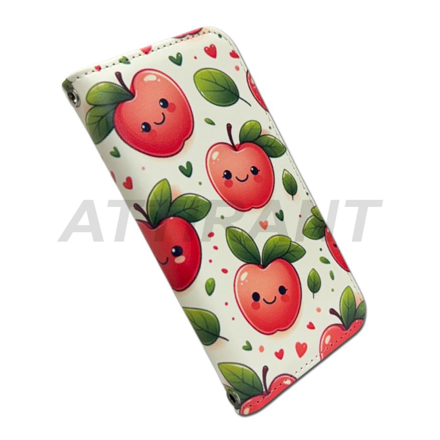 iPhone 11 ケース 手帳型 カバー 11 Pro ProMax リンゴ 林檎 アップル かわいい アイフォンケース｜hayariya｜08