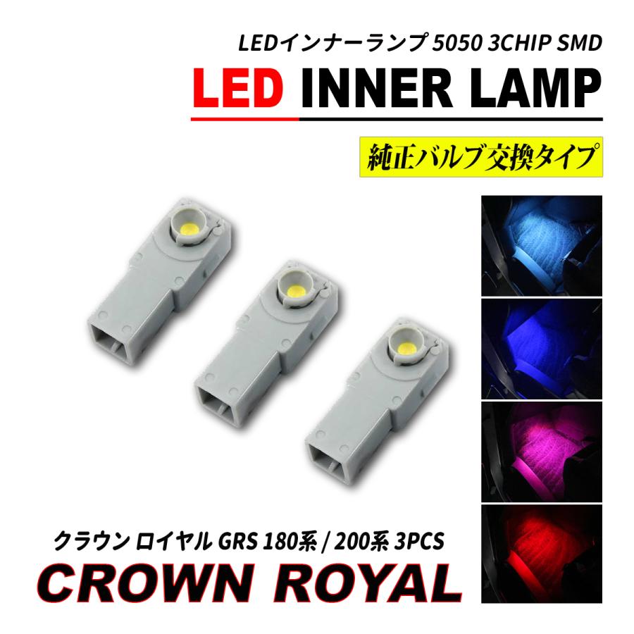 クラウン ロイヤル 180系 / 200系 LED インナーランプ フットランプ 