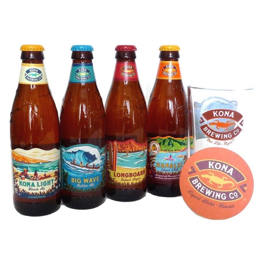 【Kona Beer】コナビール 4本 + グラス・コースターセット kona4g蔵の街栃木の酒処 早川酒店 通販 Yahoo