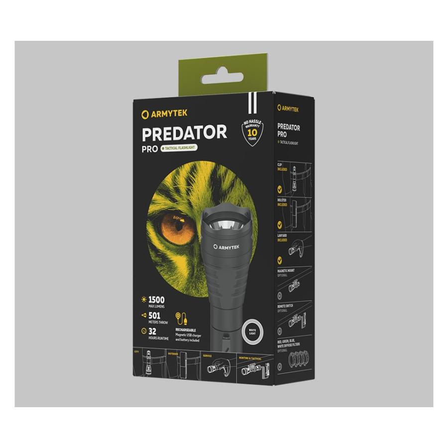ARMYTEK PREDATOR PRO 地震対策　アウトドア　キャンプ ARMYTEK PREDATOR PRO XHP35 HI 白色光 タクティカルフラッシュ