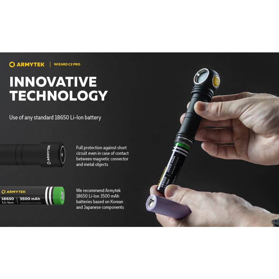 ARMYTEK WIZARD C2 PRO XHP50.2 フラッシュライト ヘッドライト 白色光