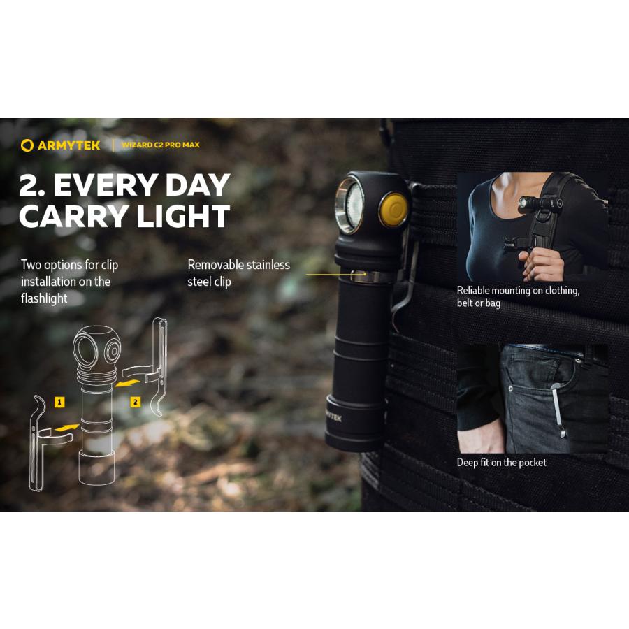ARMYTEK WIZARD C2 PRO MAX 防災　災害対策　地震対策 Wizard C2 Pro Max LR Warm - High Power Headlamp