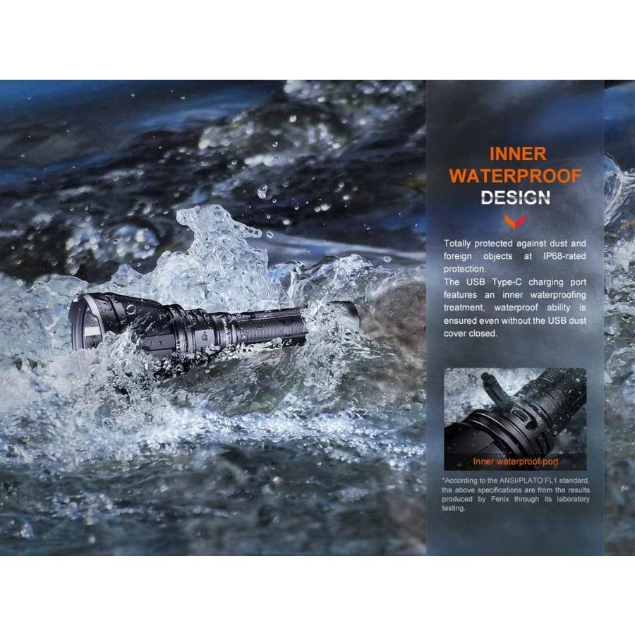 Fenix HT18R ロングスロー フラッシュライト USB-C充電式 最大2800ルーメン 最大照射1100m IP68防水防塵 ハンティング 捜索_9