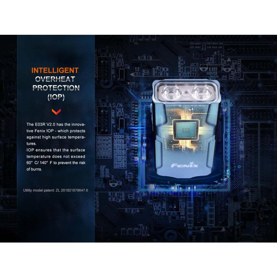 FENIX（フェニックス） Fenix E03R V2.0 キーチェーンライト 最大500