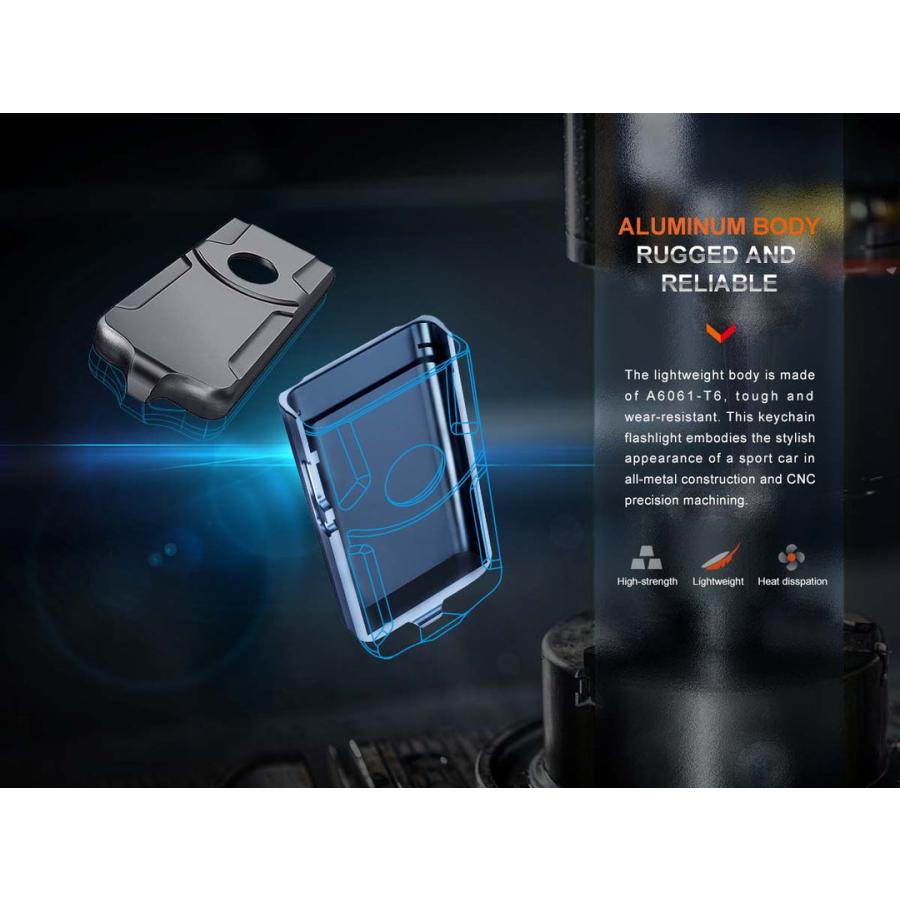 FENIX（アウトドア） Fenix E03R V2.0 キーチェーンライト 最大