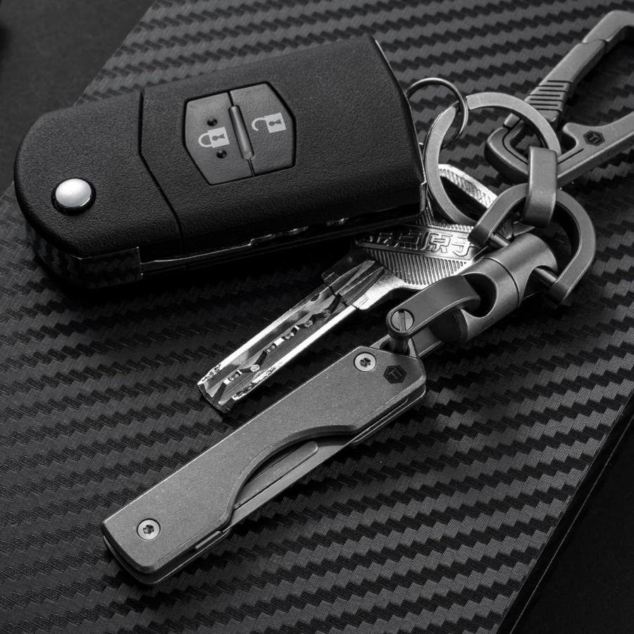 KeyUnity KK01 ポケットナイフ チタン合金 折りたたみ式 刃長36mm