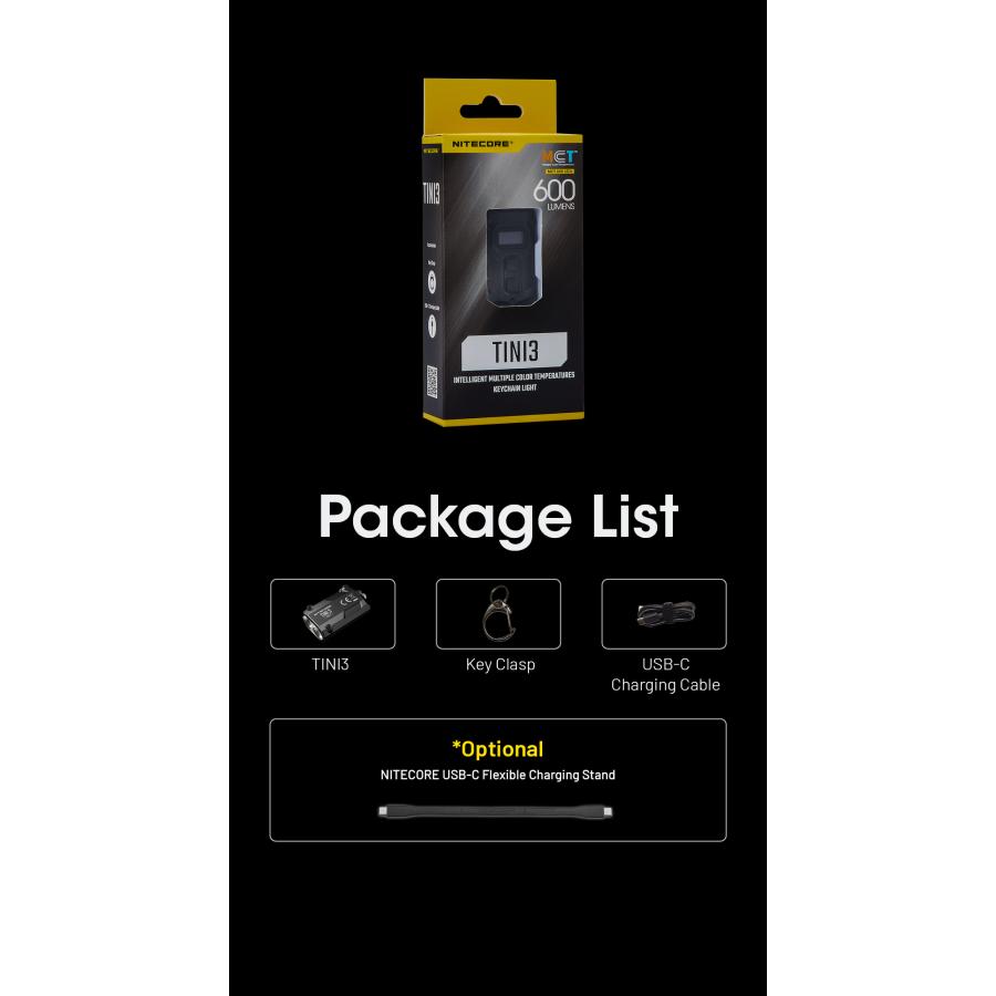 NITECORE（ナイトコア） Nitecore TINI3 キーチェーンライト 600