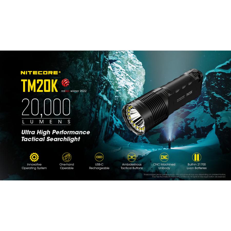 NITECORE Nitecore TM20K 高出力フラッシュライト 2万ルーメン NITECORE Nitecore TM20K 高出力フラッシュライト 2万ルーメン