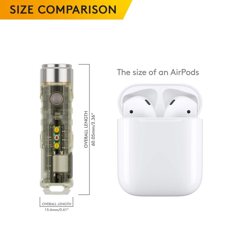 【色:レッド】Aurora A5-G4 ミニ懐中電灯、420ルーメン、磁気クリッ 色:レッド】Aurora A5-G4 ミニ懐中電灯、420ルーメン、磁気