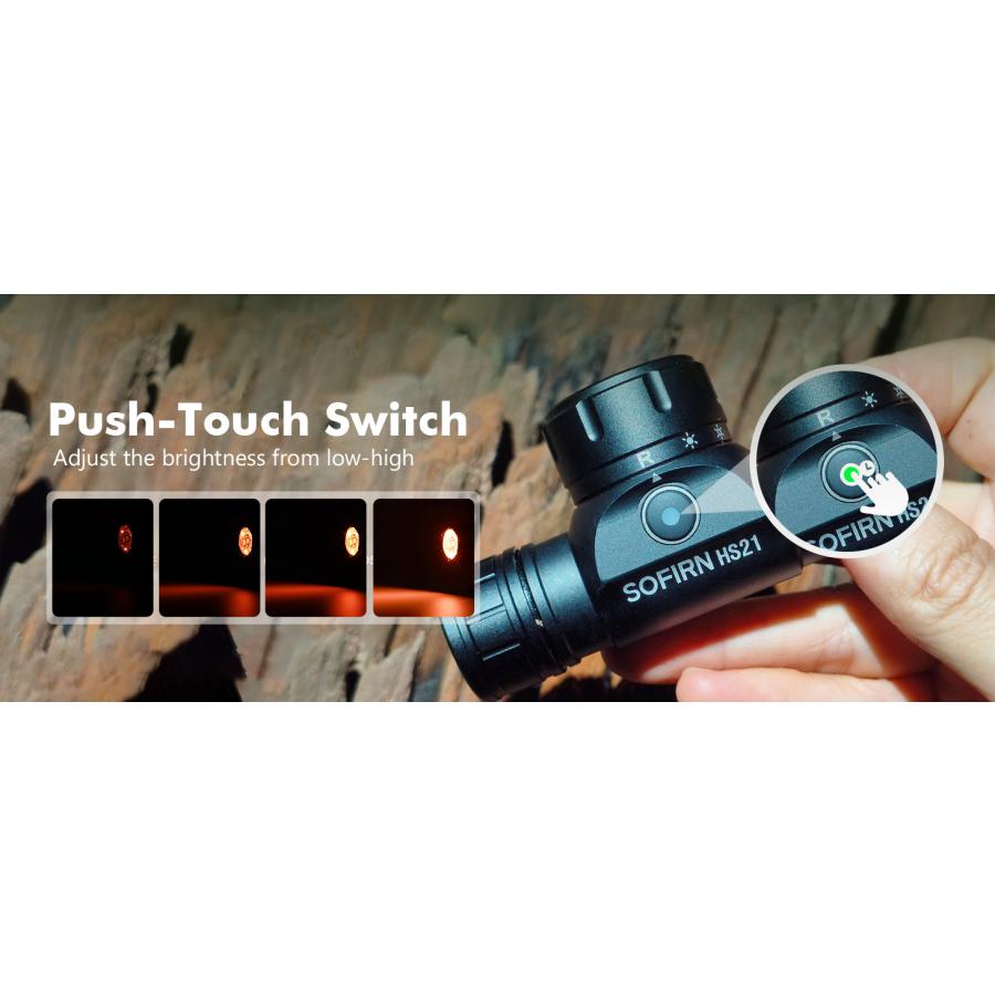 Sofirn HS21 ヘッドライト T字型 2200ルーメン USB-C充電式 LED10個