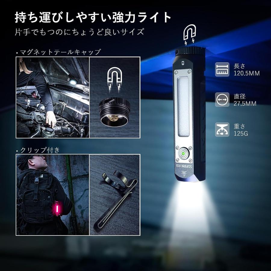 Sofirn IF23 フラッシュライト 4000ルーメン USB-C充電式 IP68防水