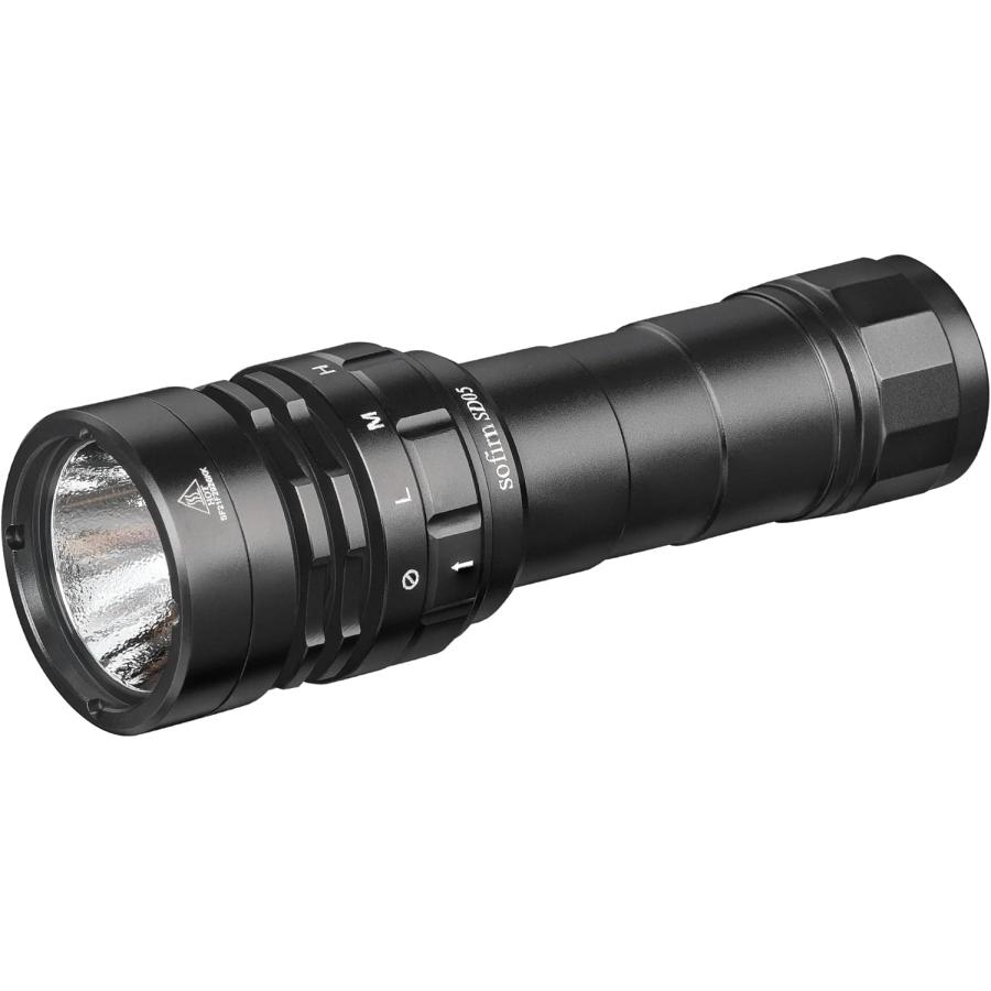 Sofirn SD05 ダイビングライト 3000ルーメン 水深100m対応 バッテリー