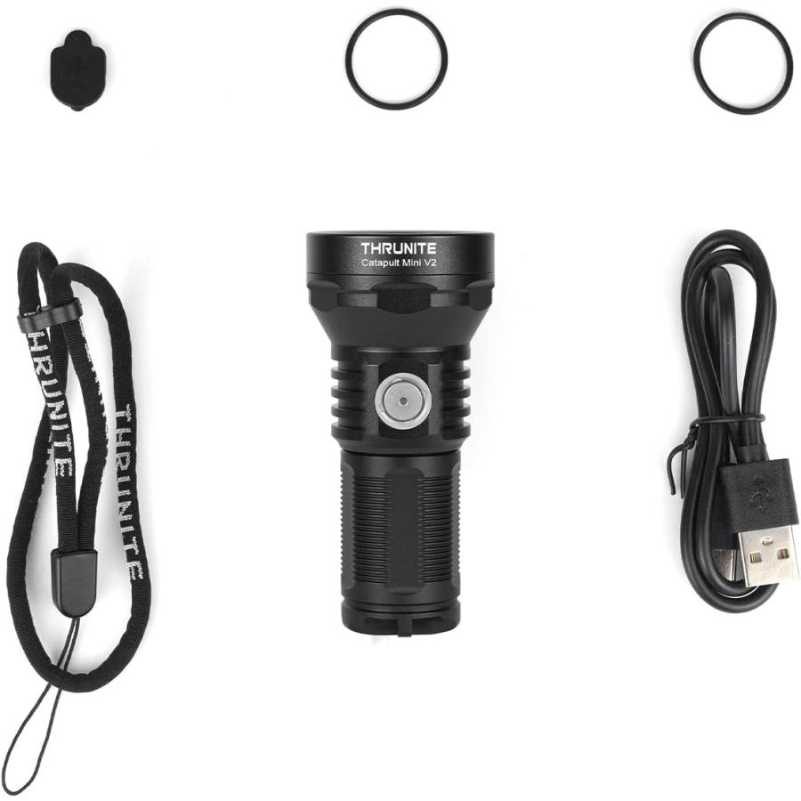 ThruNite Catapult Mini V2 ハンディライト EDCフラッシュライト 最大1108ルーメン バッテリー内蔵 USB-C ...