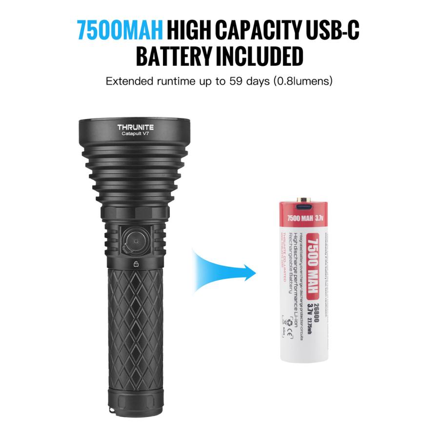 ThruNite Catapult V7 フラッシュライト 最大4010ルーメン 最大照射