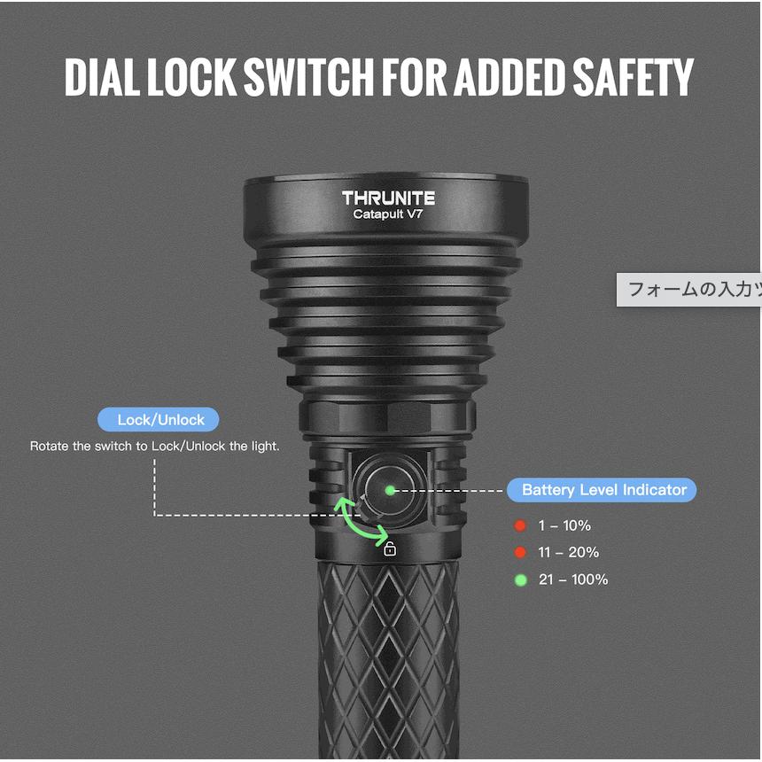 ThruNite Catapult V7 フラッシュライト 最大4010ルーメン 最大照射