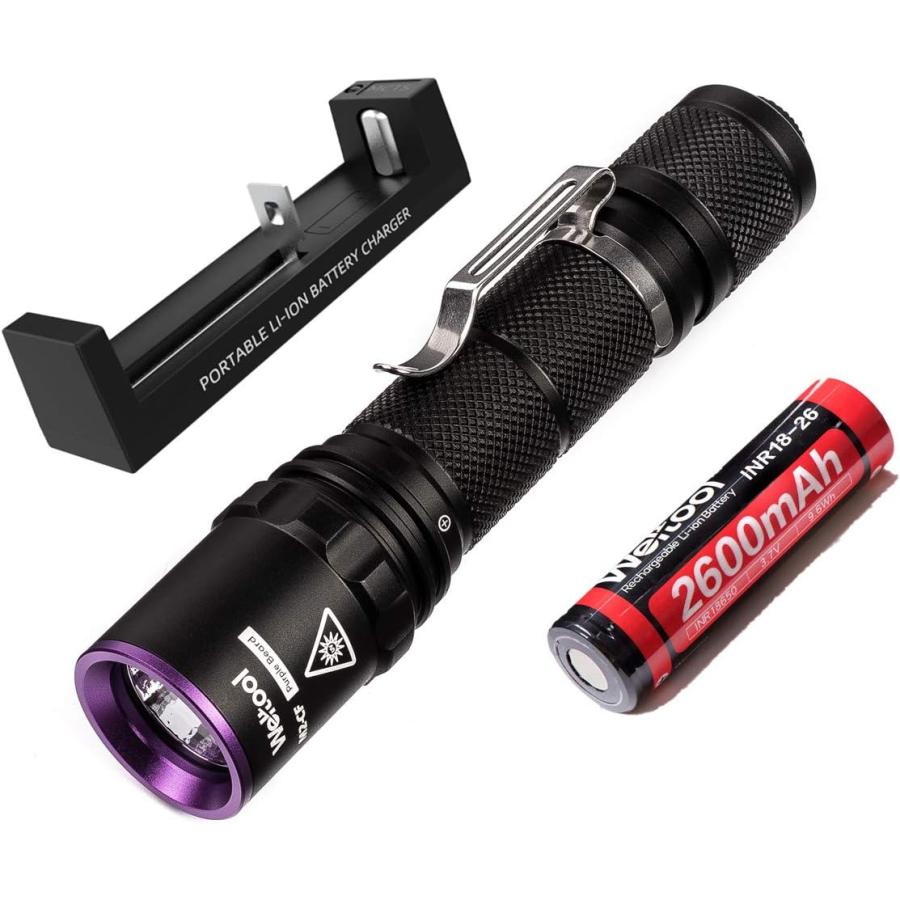 Weltool M2 UVフラッシュライト プロ仕様 365nm バッテリー・充電機
