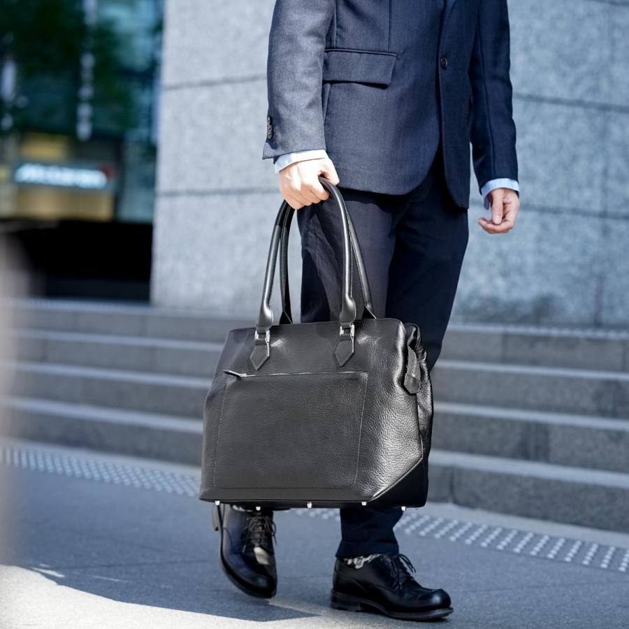 HAYASHIGO FIVE WOODSトートバッグ ネイビー牛革