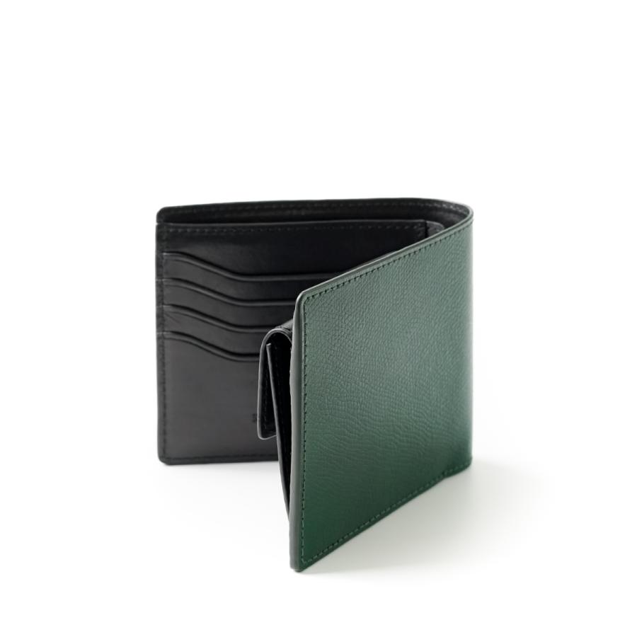 KUBERA 9981 1年保証 アニリン エンボス コードバン 二つ折り財布 財布