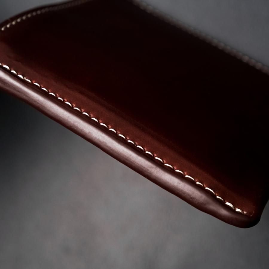 1年保証 オイルコードバン L字ファスナー ミニ財布 新喜皮革 コードバン KUBERA 9981 クベラ 本革 レザー 財布 コンパクト財布 小さい財布 ミニウォレットの画像