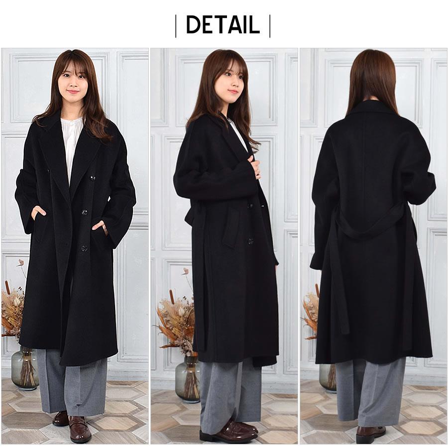 カシミア 100% コート ダブルフェイス チェスターコート カシミヤ