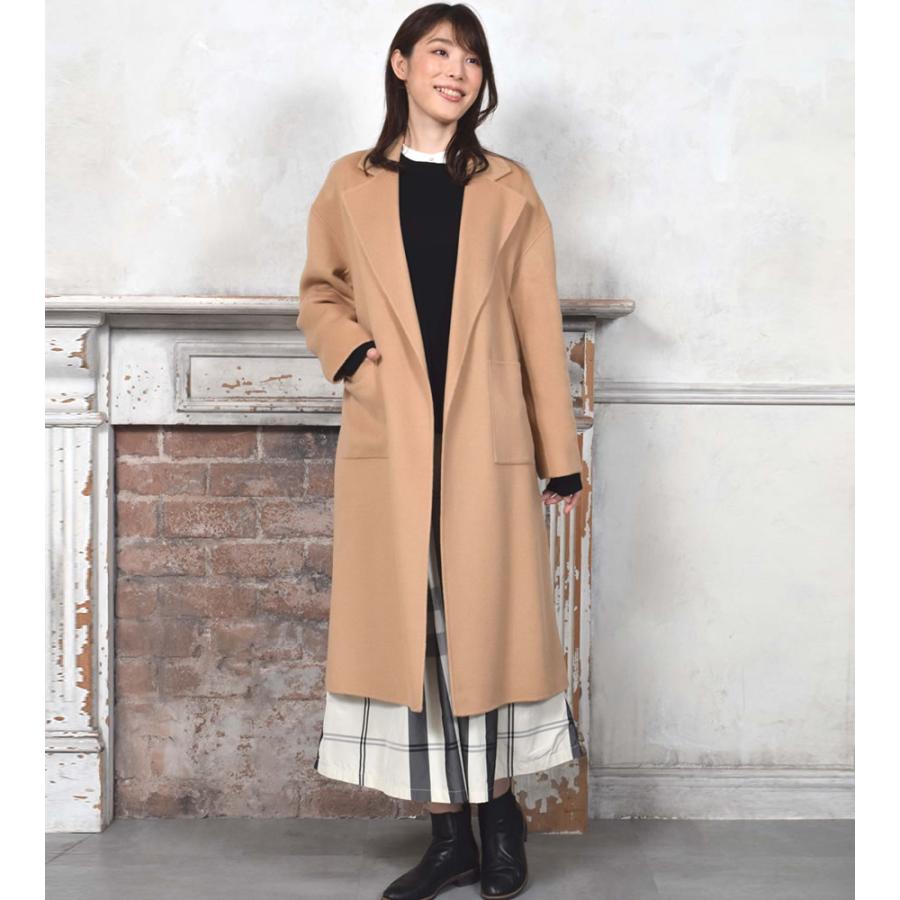 Merfirge チェスターコート カシミヤ ウール混 ダブルフェイス コート