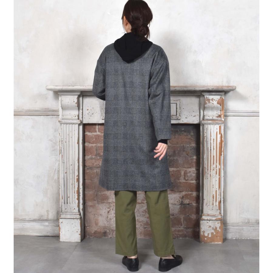 Merfirge チェスターコート カシミヤ ウール混 グレンチェック Merfirge チェスターコート カシミヤ ウール混 グレンチェック