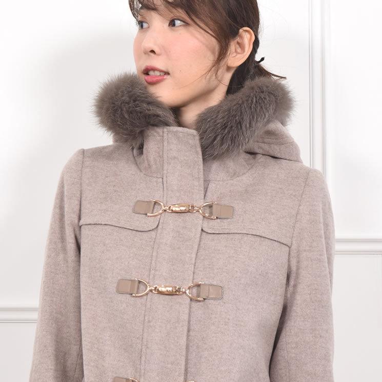 ダッフルコート カシミヤ  ウール  フォックス トリム  カシミア ウールコート フード   秋冬 通勤 (ca3301) | Merfirge | 16
