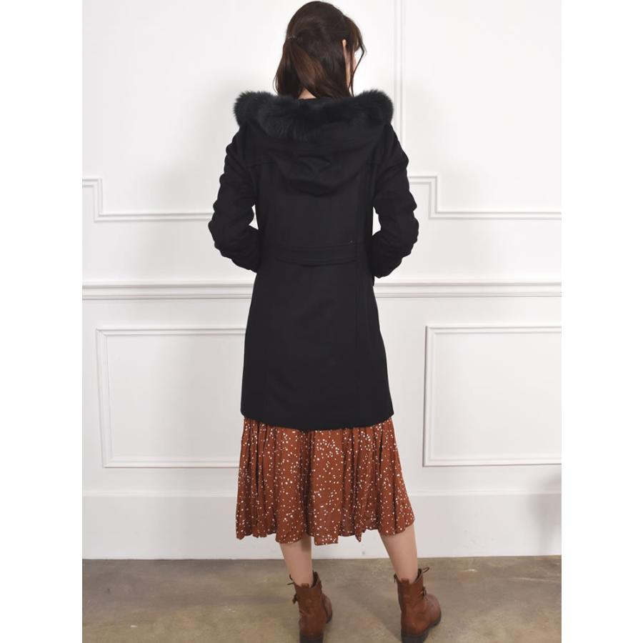 Merfirge ダッフルコート カシミヤ ウール フォックス トリム Merfirge ダッフルコート カシミヤ ウール フォックス トリム