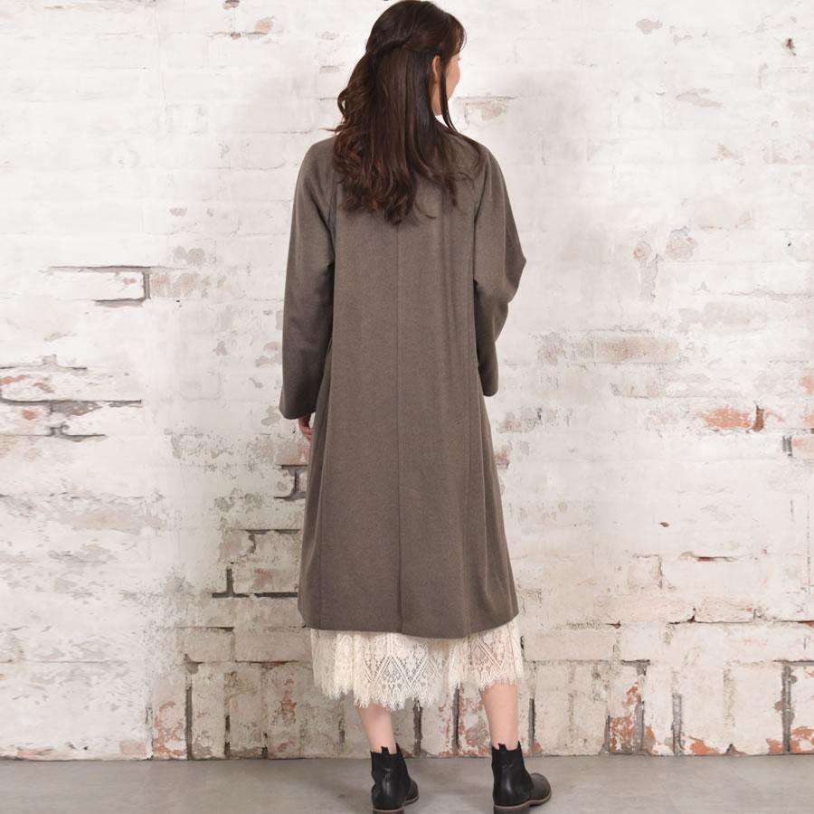 コート レディース チェスターコート カシミヤ ウール混  テーラーカラー コート  カシミア  ダブルチェスター | Merfirge | 11