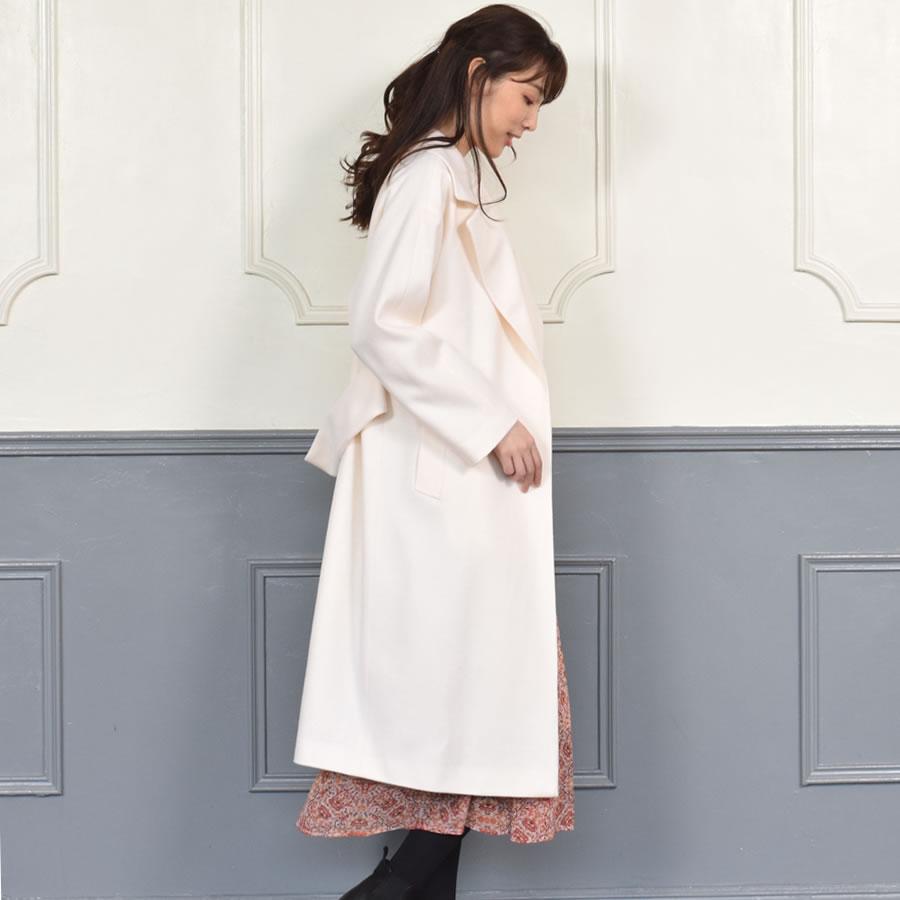 Merfirge コート レディース チェスターコートカシミヤ ウール混